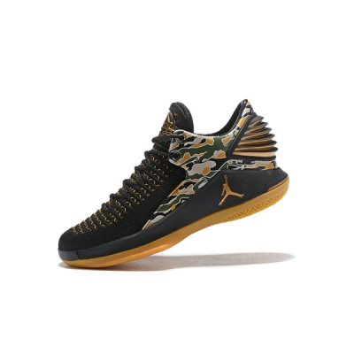 Nike Erkek Air Jordan 32 Xxxii Low Camo / Siyah / Metal Altın Basketbol Ayakkabısı Türkiye - IDND3UT